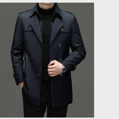 🔥59% discount🔥Men's Medium-Length Trench Coat with Detachable Inner🔥 Free Delivery