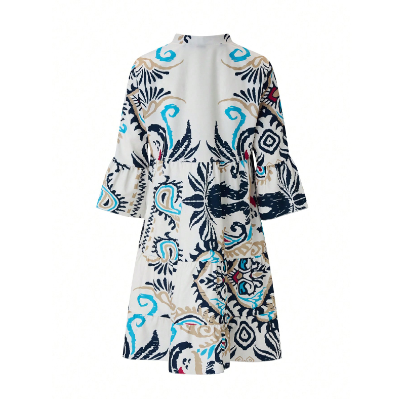 🌸Elegant Printed Flowy Dress: Women’s Loose Silhouette, Stylish & Comfortable