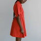 Women's Zipper Short Sleeve Dress with Pockets