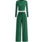 🎁 Hot Sale 49% OFF 🔥Crop Top Straight Leg Pants 2-Piece Lounge Set
