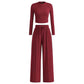 🎁 Hot Sale 49% OFF 🔥Crop Top Straight Leg Pants 2-Piece Lounge Set