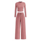 🎁 Hot Sale 49% OFF 🔥Crop Top Straight Leg Pants 2-Piece Lounge Set