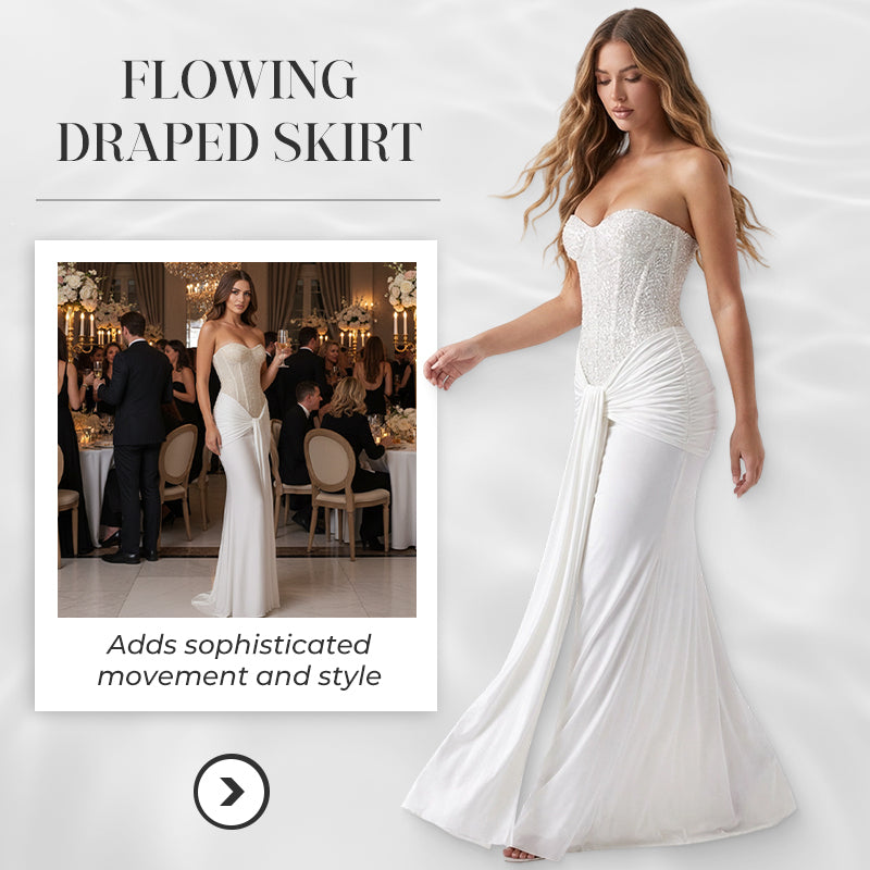 Women's Elegant Strapless Bodycon Evening Gowns