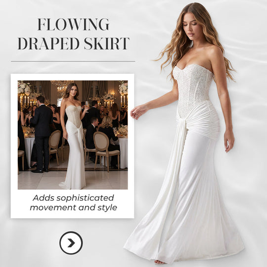 Women's Elegant Strapless Bodycon Evening Gowns