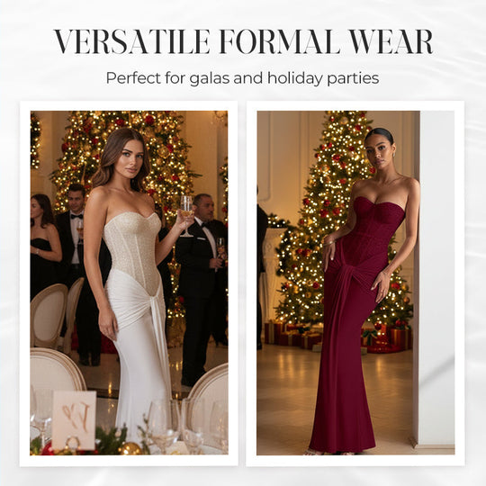 Women's Elegant Strapless Bodycon Evening Gowns