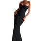 Women's Elegant Strapless Bodycon Evening Gowns