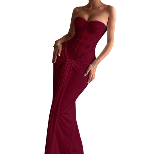 Women's Elegant Strapless Bodycon Evening Gowns