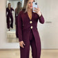 Women's Elegant Lapel Long-Sleeve Jumpsuit