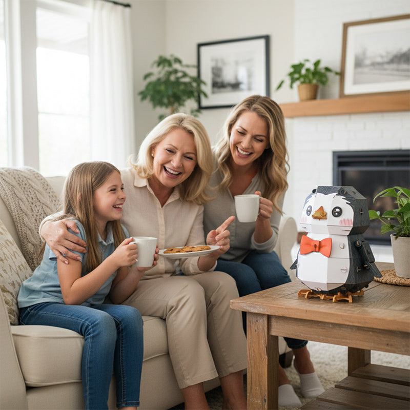 Christmas 3D Penguin Paper Puzzle Kit – The Cutest DIY Gift for Kids