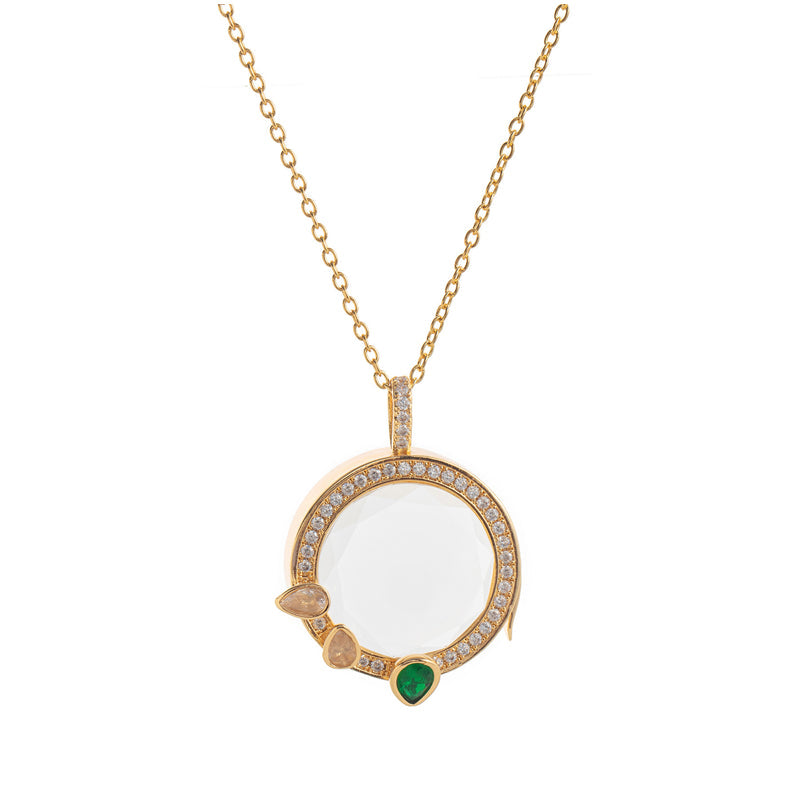 ✨ Vintage Vibe Locket Pendant – Retro Chic for Daily/Date Outfits
