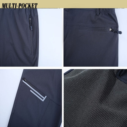 Men's Tactical Hiking Pants with Zipper Pockets
