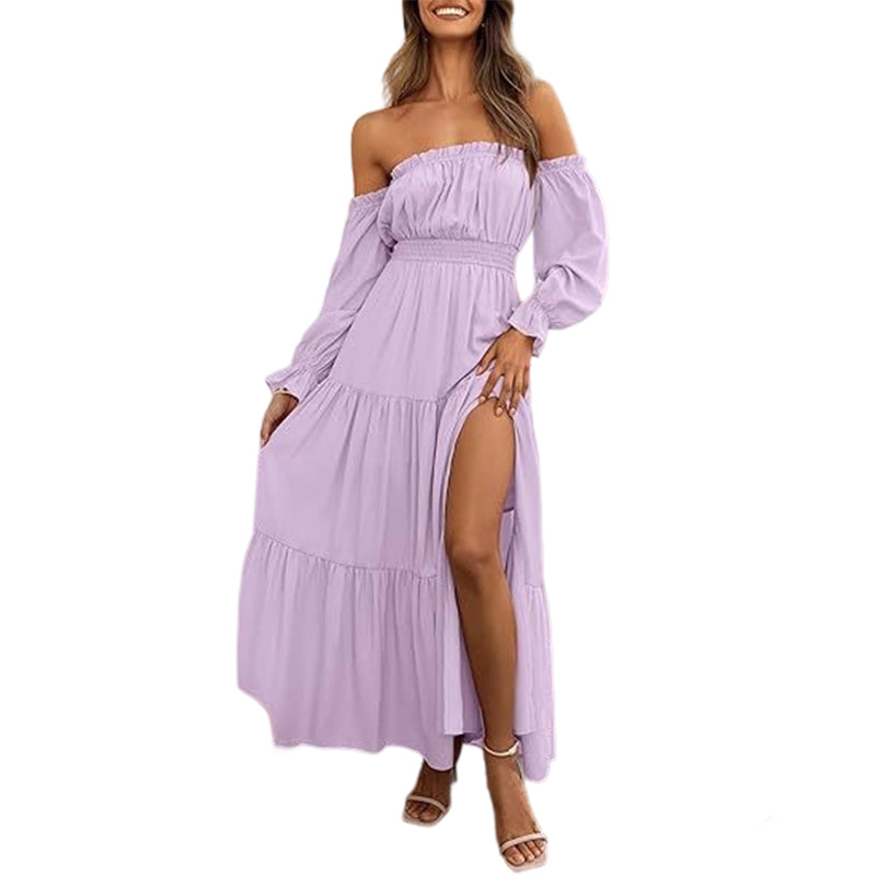 Women's Off-Shoulder High-Waist Dress