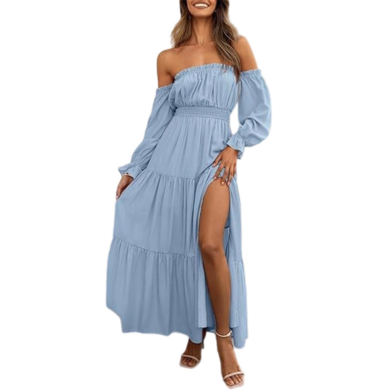 Women's Off-Shoulder High-Waist Dress