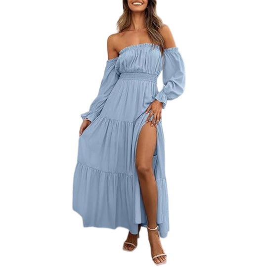 Women's Off-Shoulder High-Waist Dress