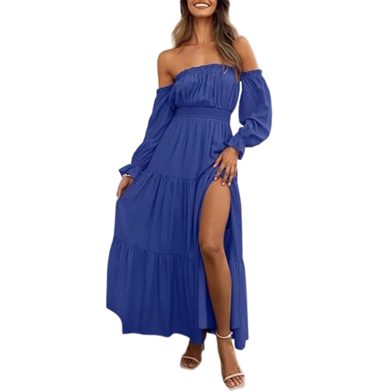 Women's Off-Shoulder High-Waist Dress