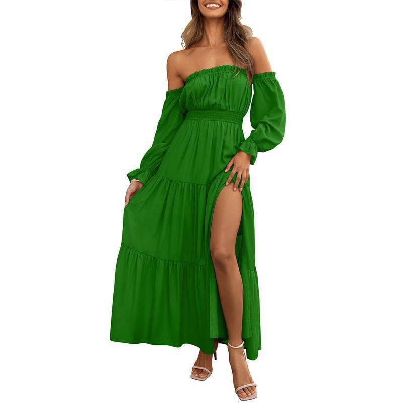 Women's Off-Shoulder High-Waist Dress