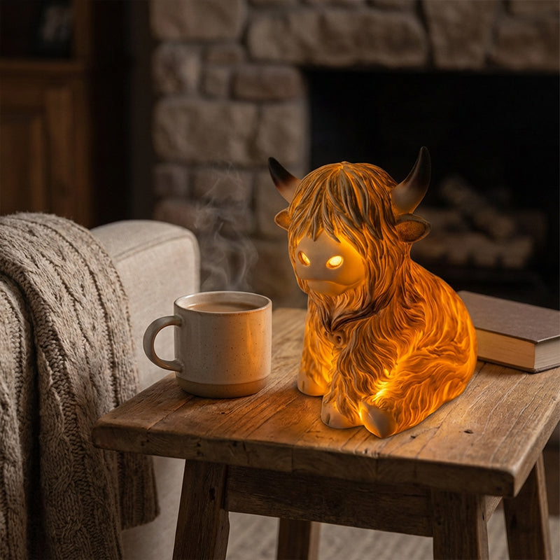 🔥🎁New arrival 50% OFF💥🐮 The Cozy Highland Glow: Highland Cattle Lamp