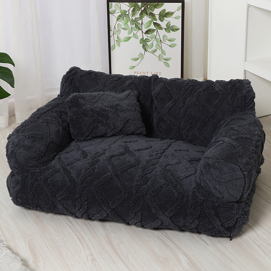 💎 50% OFF! 💎 Plush Calming Pet Sofa Bed – Raised Rim, Removable Cover & Non-Slip Bottom for Cats & Dogs 🛋️🐾