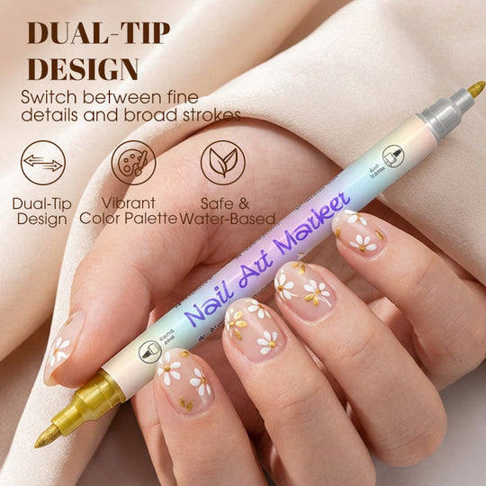 ✨Limited-time 50% discount🎨Dual‑Tip Nail Art Pens – Quick‑dry, no UV lamp. Fine & brush tips. 12/24 vibrant colors. Easy DIY at home. No smudges, just art! 💅🖌️