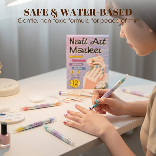 ✨Limited-time 50% discount🎨Dual‑Tip Nail Art Pens – Quick‑dry, no UV lamp. Fine & brush tips. 12/24 vibrant colors. Easy DIY at home. No smudges, just art! 💅🖌️