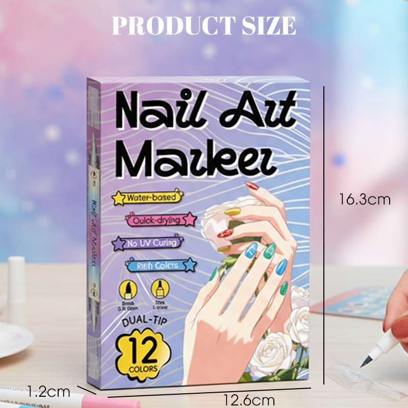 ✨Limited-time 50% discount🎨Dual‑Tip Nail Art Pens – Quick‑dry, no UV lamp. Fine & brush tips. 12/24 vibrant colors. Easy DIY at home. No smudges, just art! 💅🖌️
