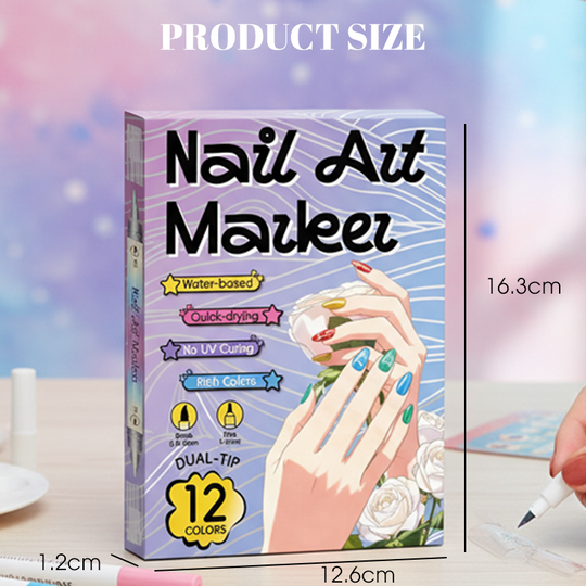 ✨Limited-time 50% discount🎨Dual‑Tip Nail Art Pens – Quick‑dry, no UV lamp. Fine & brush tips. 12/24 vibrant colors. Easy DIY at home. No smudges, just art! 💅🖌️