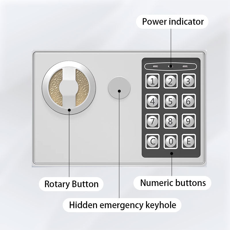 Electronic password Security Box， college dorm saferroomhome ，safe,storage,box office savings, anti-theft safes Mechanical safe box for money key lockbox safebox ——No batteries were provided