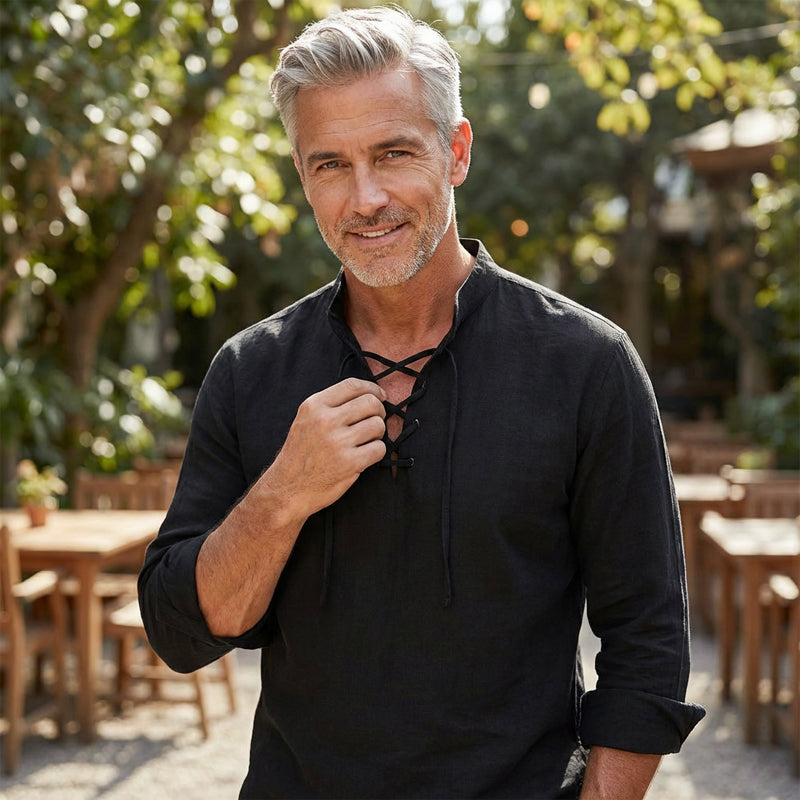 2026 Hot Pick 🔥 50% OFF – Men’s Casual Lace-Up Shirt