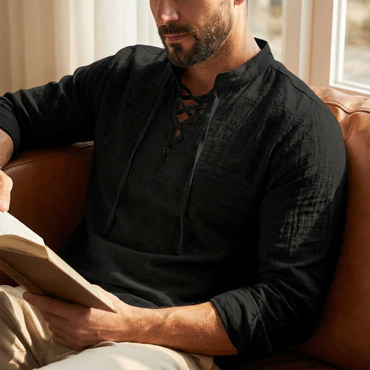 2026 Hot Pick 🔥 50% OFF – Men’s Casual Lace-Up Shirt