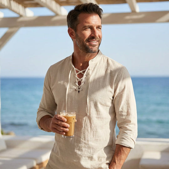 2026 Hot Pick 🔥 50% OFF – Men’s Casual Lace-Up Shirt