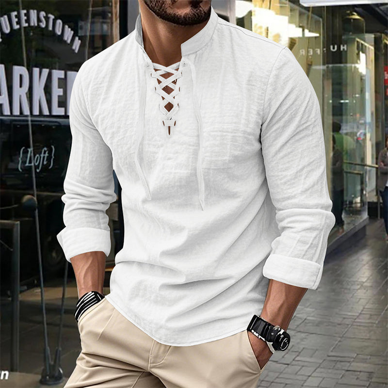 2026 Hot Pick 🔥 50% OFF – Men’s Casual Lace-Up Shirt