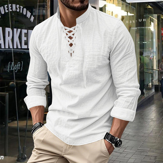 2026 Hot Pick 🔥 50% OFF – Men’s Casual Lace-Up Shirt