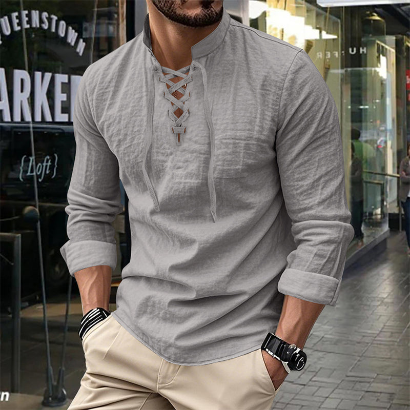 2026 Hot Pick 🔥 50% OFF – Men’s Casual Lace-Up Shirt