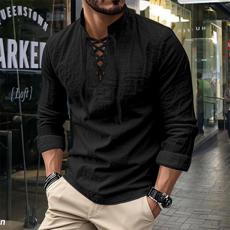 2026 Hot Pick 🔥 50% OFF – Men’s Casual Lace-Up Shirt