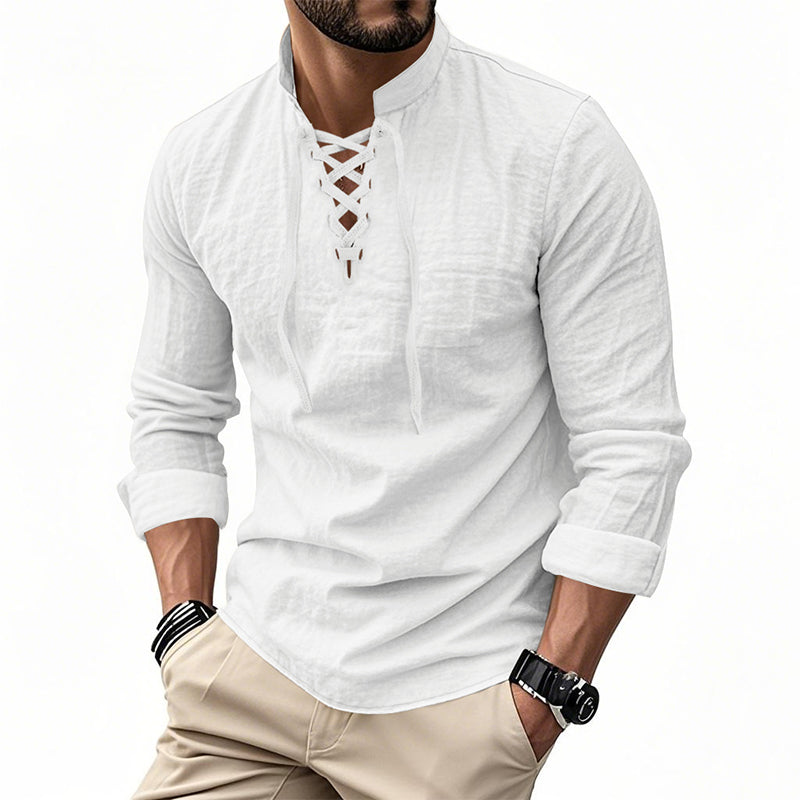 2026 Hot Pick 🔥 50% OFF – Men’s Casual Lace-Up Shirt