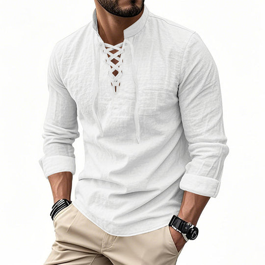 2026 Hot Pick 🔥 50% OFF – Men’s Casual Lace-Up Shirt