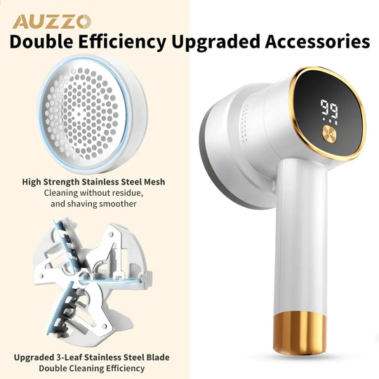 Lint remover quickly removes lint, fluff, and animal hair from coats, sweaters, and knitwear