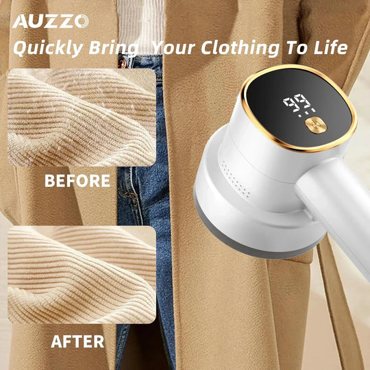 Lint remover quickly removes lint, fluff, and animal hair from coats, sweaters, and knitwear