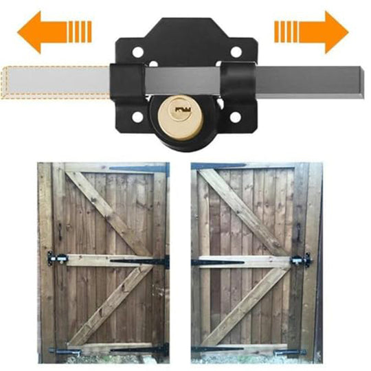 50/70mm Long Throw Gate Lock with 5 Keys