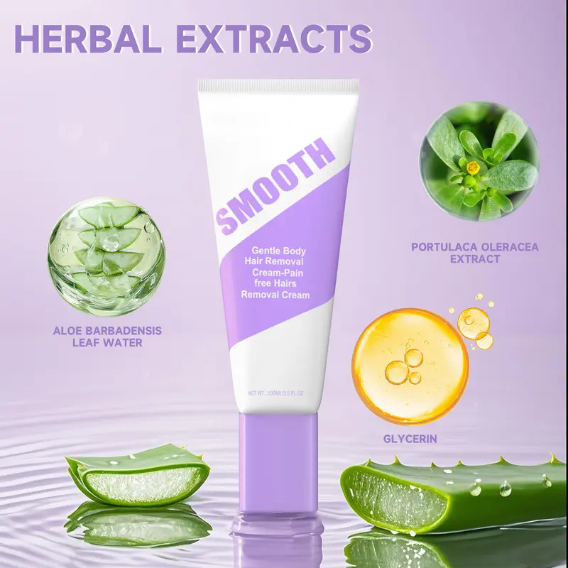 Bikini Pain-Free Hair Removal Cream for Sensitive Skin, Hypoallergenic Formula-Gentle & Fast-Acting Depilatory with Citrus Scent, Aloe & Hyaluronic Acid for Soothing Care, Suitable for Men & Women