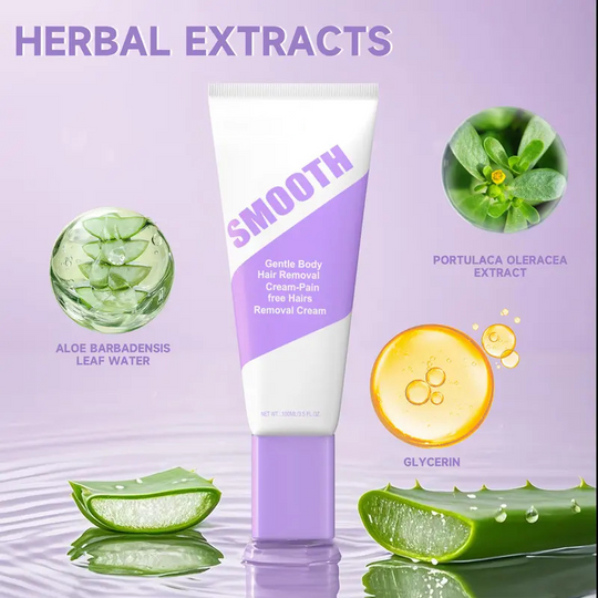 Bikini Pain-Free Hair Removal Cream for Sensitive Skin, Hypoallergenic Formula-Gentle & Fast-Acting Depilatory with Citrus Scent, Aloe & Hyaluronic Acid for Soothing Care, Suitable for Men & Women