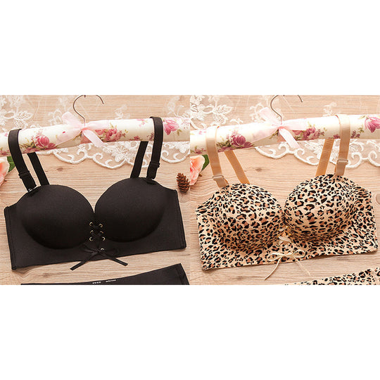 Detachable-Strap Non-Mark Gathering Bra