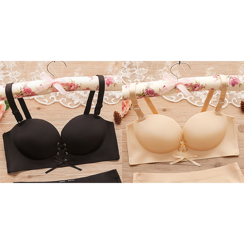 Detachable-Strap Non-Mark Gathering Bra