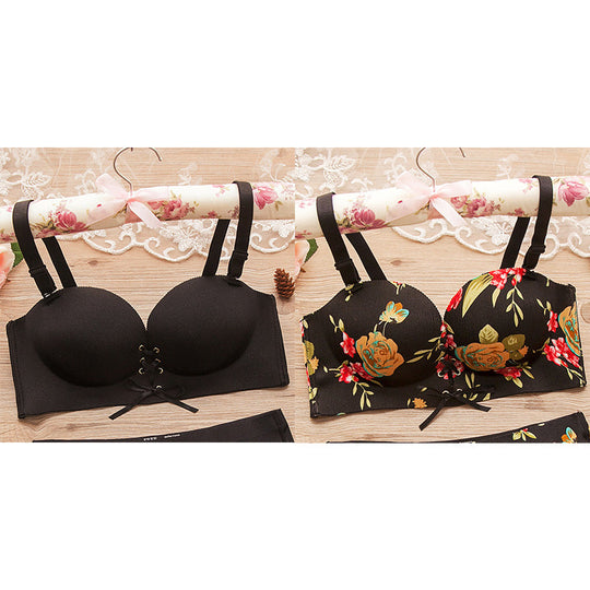 Detachable-Strap Non-Mark Gathering Bra