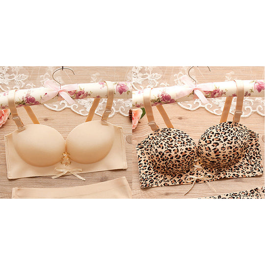 Detachable-Strap Non-Mark Gathering Bra
