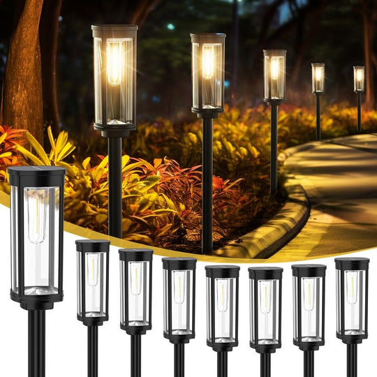 ☀️ LIMITED-TIME 50% OFF! ✨ Solar Pathway Lights Outdoor – Monocrystalline Panel, 14hr Runtime, Retro Design 🏡
