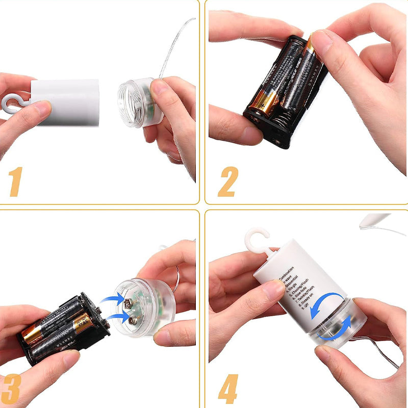 Christmas Firework LED Copper Wire String Lights