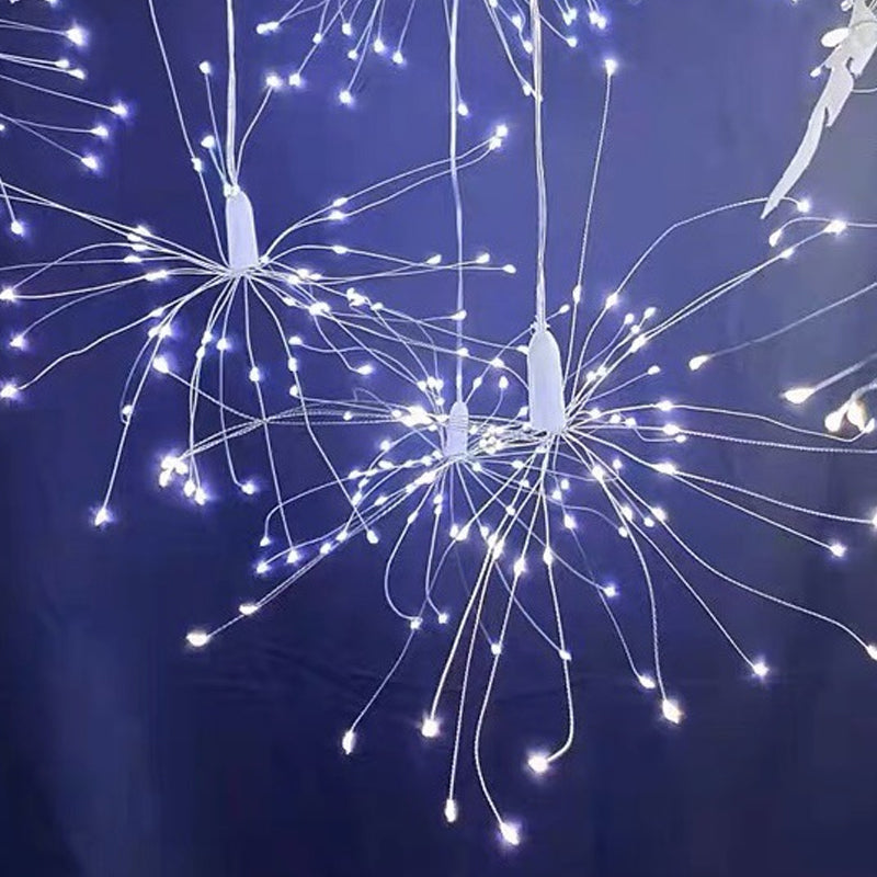 Christmas Firework LED Copper Wire String Lights