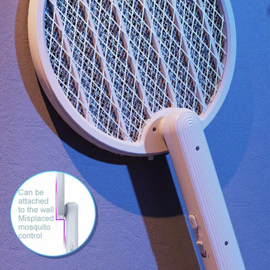 2 in 1 Wall-Mounted Collapsible USB Rechargeable Mosquito Swatter & Mosquito Lights