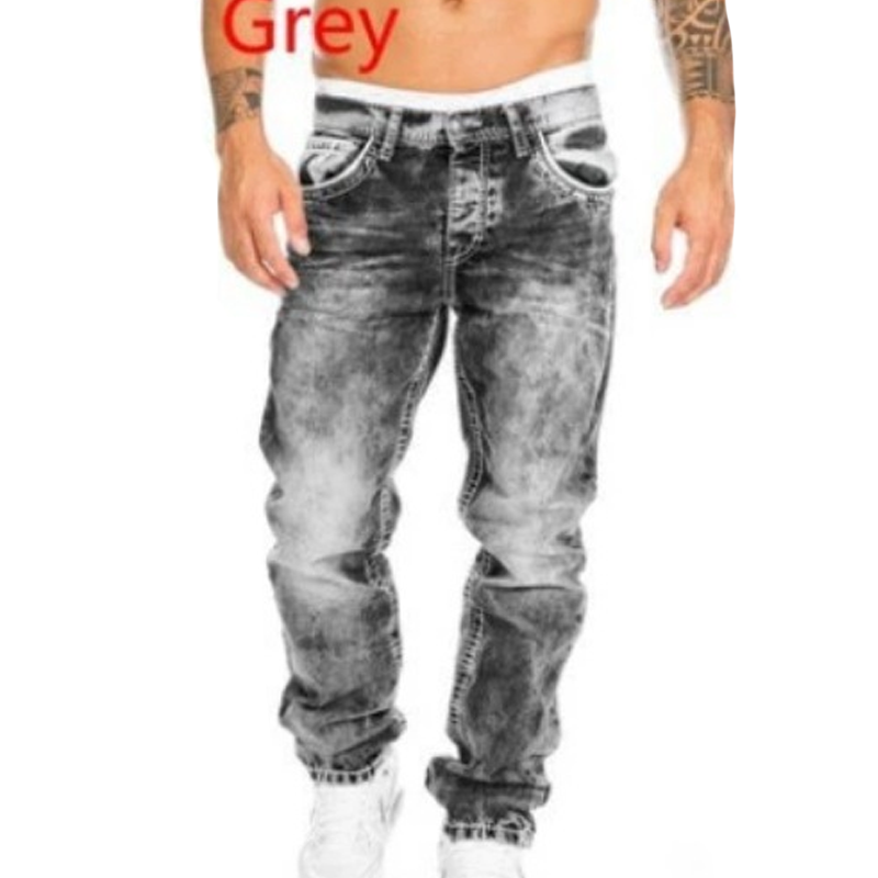 Men's Fashion Creative Stretch Denim Jeans,Minimalist Style Suitable For Summer, Emo Style